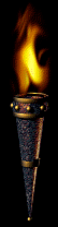 3D rendering of a medieval style torch on a wall